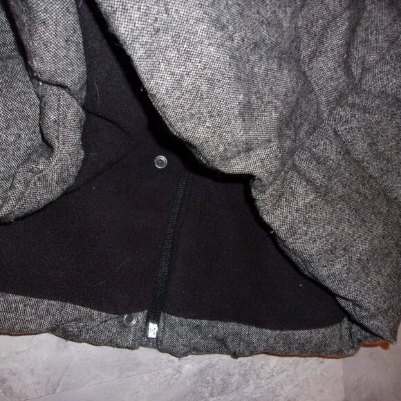 thick puffer size large womens  coat vest outdoor wear gray - Picture 5 of 5